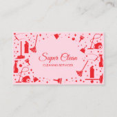 Carte De Visite Professional Unique Maid House Cleaning Services (Devant)