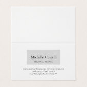 Carte De Visite Professional Unique Minimalist Plain (Extérieur déplié)