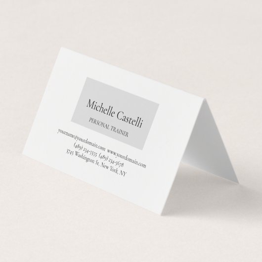 Carte De Visite Professional Unique Minimalist Plain (Devant)