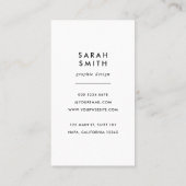 Carte De Visite Professional Watercolor Blue (Dos)