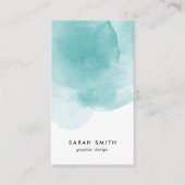 Carte De Visite Professional Watercolor Blue (Devant)