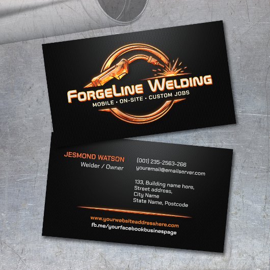Carte De Visite Professional Welding Services - Welder
