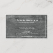 Carte De Visite Professional Wood Grain Rustic Carpentry Business (Dos)