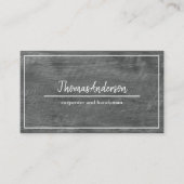 Carte De Visite Professional Wood Grain Rustic Carpentry Business (Devant)