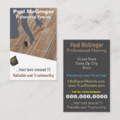 Carte De Visite Professional Wood Laminated Flooring Business Card (Devant / Derrière)