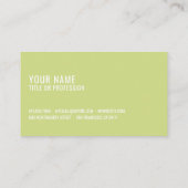 Carte De Visite Professionel Vert Minimal Moderne Avec Logo (Dos)