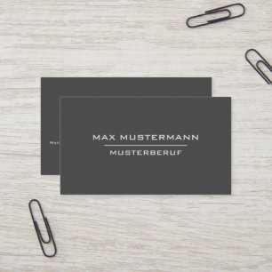 Carte De Visite Professionelle Moderne Dunkle Visitenkarte