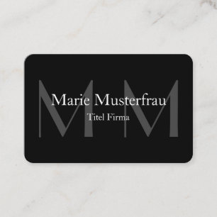 Carte De Visite Professionelle Moderne Monogramme Visitenkarte