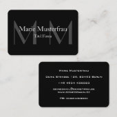 Carte De Visite Professionelle Moderne Monogramme Visitenkarte (Devant / Derrière)