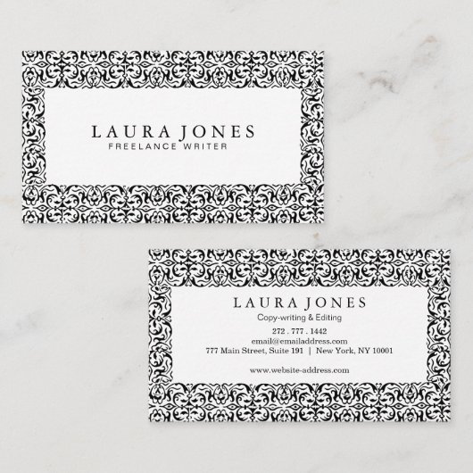 Carte De Visite Professionnel (Devant / Derrière)