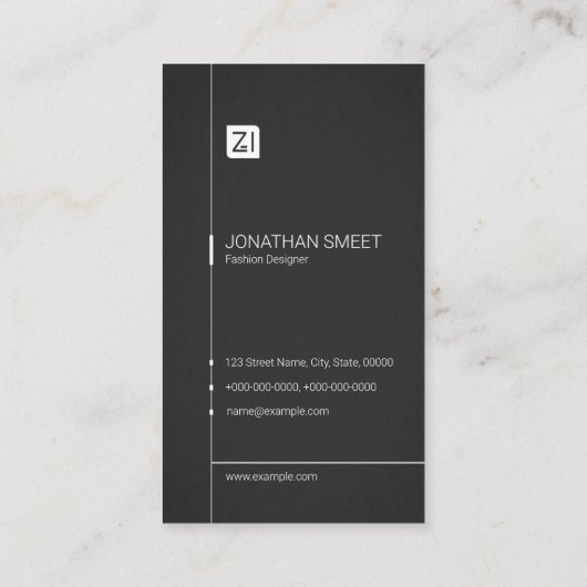 Carte de visite professionnel (Dos)