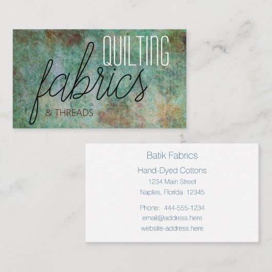 Carte de visite professionnel (Devant / Derrière)