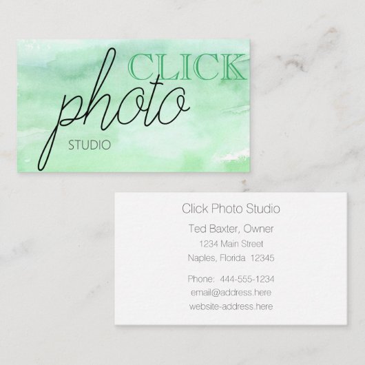 Carte de visite professionnel (Devant / Derrière)