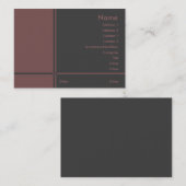 Carte de visite professionnel (Devant / Derrière)