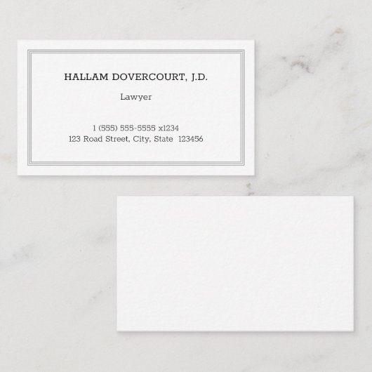 Carte de visite professionnel (Devant / Derrière)