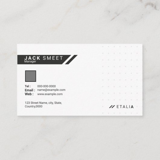 Carte de visite professionnel (Dos)