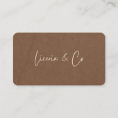 Carte de visite professionnel (Dos)