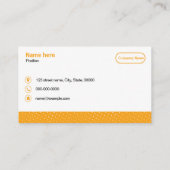 Carte de visite professionnel (Dos)