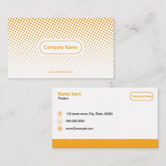 Carte de visite professionnel (Devant / Derrière)