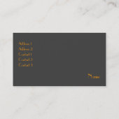 Carte de visite professionnel (Dos)