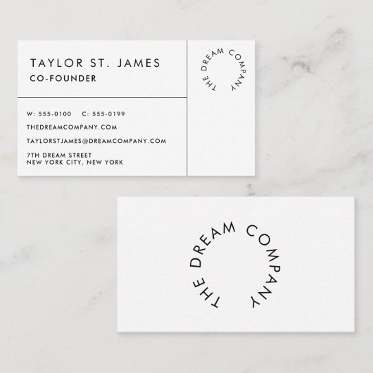 Carte de visite professionnel (Devant / Derrière)