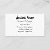 Carte de visite professionnel à la mode (Dos)