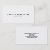 Carte de visite professionnel à la mode blanc clai (Devant / Derrière)