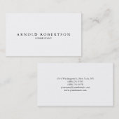 Carte de visite professionnel à la mode blanc clai (Devant / Derrière)