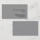 Carte de visite professionnel à la mode gris simpl (Devant / Derrière)