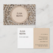 carte de visite professionnel à la texture en roti (Devant / Derrière)