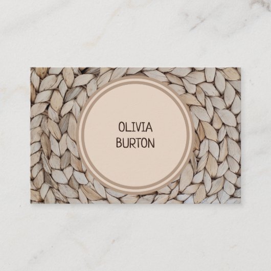 carte de visite professionnel à la texture en roti (Devant)