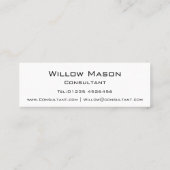 Carte de visite professionnel à rayures noir et ro (Dos)