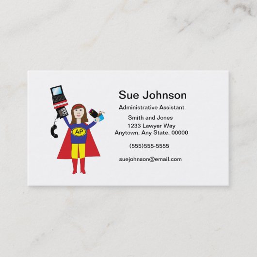 Carte De Visite Professionnel administratif Super Hero Business (Devant)