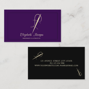 Carte De Visite Professionnel, aiguille d'or coudre les retouches