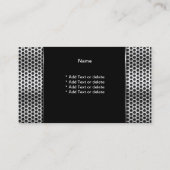 Carte De Visite Professionnel Ajouter Photo Silver Classy Business (Dos)