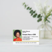 Carte De Visite Professionnel Ajouter un logo photo - Police Bold (Debout devant)