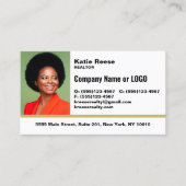 Carte De Visite Professionnel Ajouter un logo photo - Police Bold (Devant)