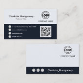 Carte De Visite Professionnel ajoutez votre logo QR Code Photo per (Devant / Derrière)