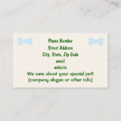 Carte De Visite Professionnel animal chien os (Dos)