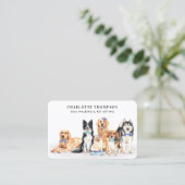 Carte De Visite Professionnel Animaux de compagnie Sitter Chien Gr (Debout devant)