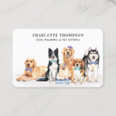 Carte De Visite Professionnel Animaux de compagnie Sitter Chien Gr (Devant)