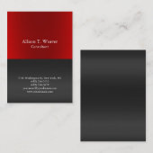 Carte De Visite Professionnel Arrière - plan gris rouge clair uniq (Devant / Derrière)