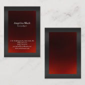 Carte De Visite Professionnel Arrière - plan Rouge gris clair uniq (Devant / Derrière)