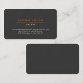 Carte de visite professionnel arrondi Corner Grey (Devant / Derrière)