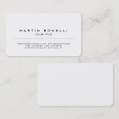 Carte de visite professionnel arrondi Corner Plain (Devant / Derrière)