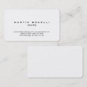 Carte de visite professionnel arrondi Corner Plain (Devant / Derrière)