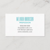 Carte de visite professionnel audacieux (Dos)