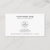 Carte de visite professionnel avec code et logo QR (Dos)