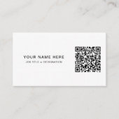 Carte de visite professionnel avec code et logo QR (Devant)