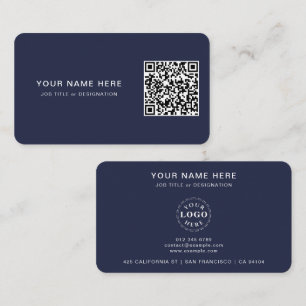 Carte de visite professionnel avec code et logo QR